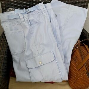 SO Light Blue High Rise Wide-leg Cargo Pants